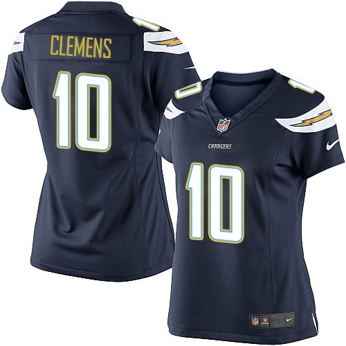 Women's Elite Kellen Clemens Nike Jersey Navy Blue Home - #10 NFL Los Angeles Chargers